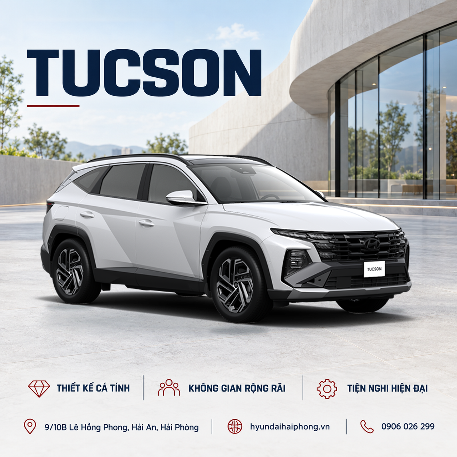 Bạn đang tìm kiếm một chiếc SUV có thiết kế cá tính, không gian rộng rãi và tiện nghi hiện đại? Trong tháng 10/2026, Hyundai Tucson có ưu đãi lên đến 79 triệu đồng tại Hyundai Thành Công Hải Phòng, mang đến cơ hội sở hữu xe với chính sách hấp dẫn theo từng phiên bản.